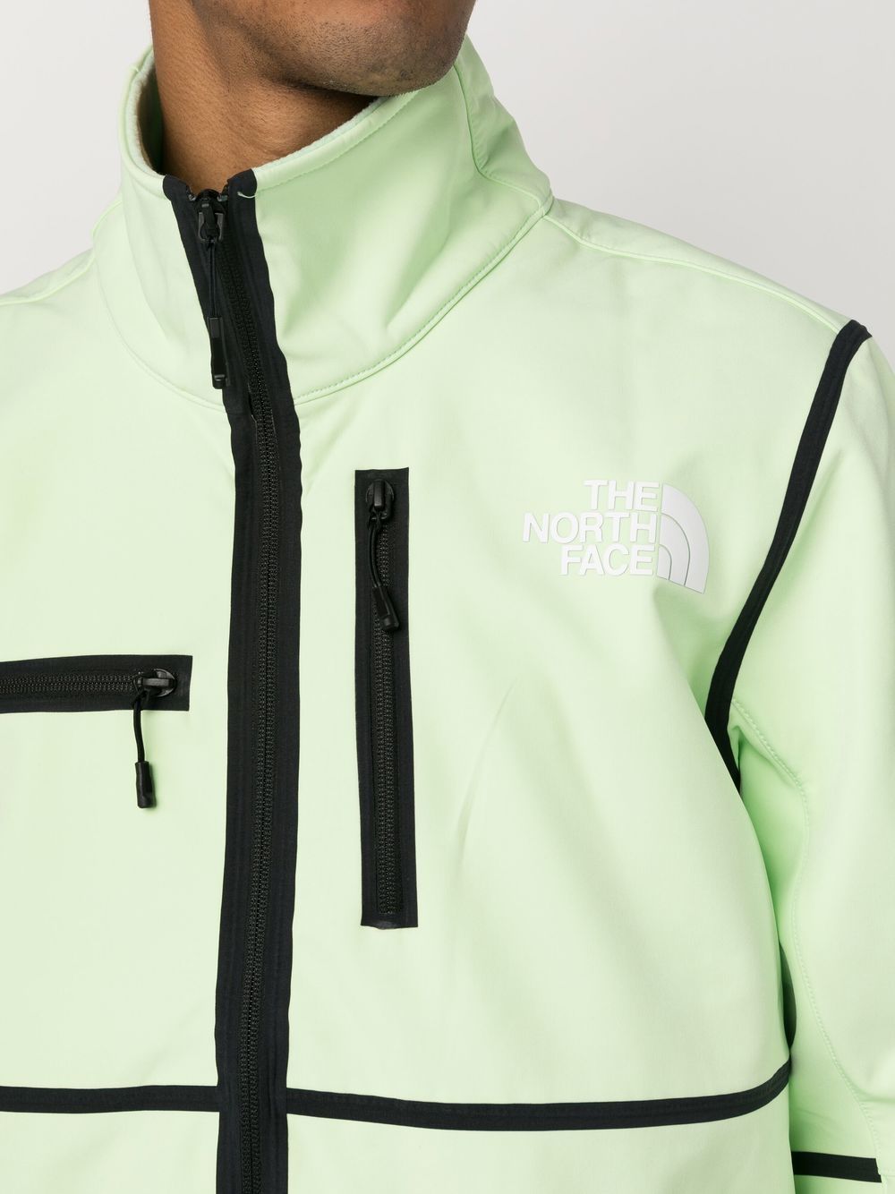 chest logo-print zipped jacket
