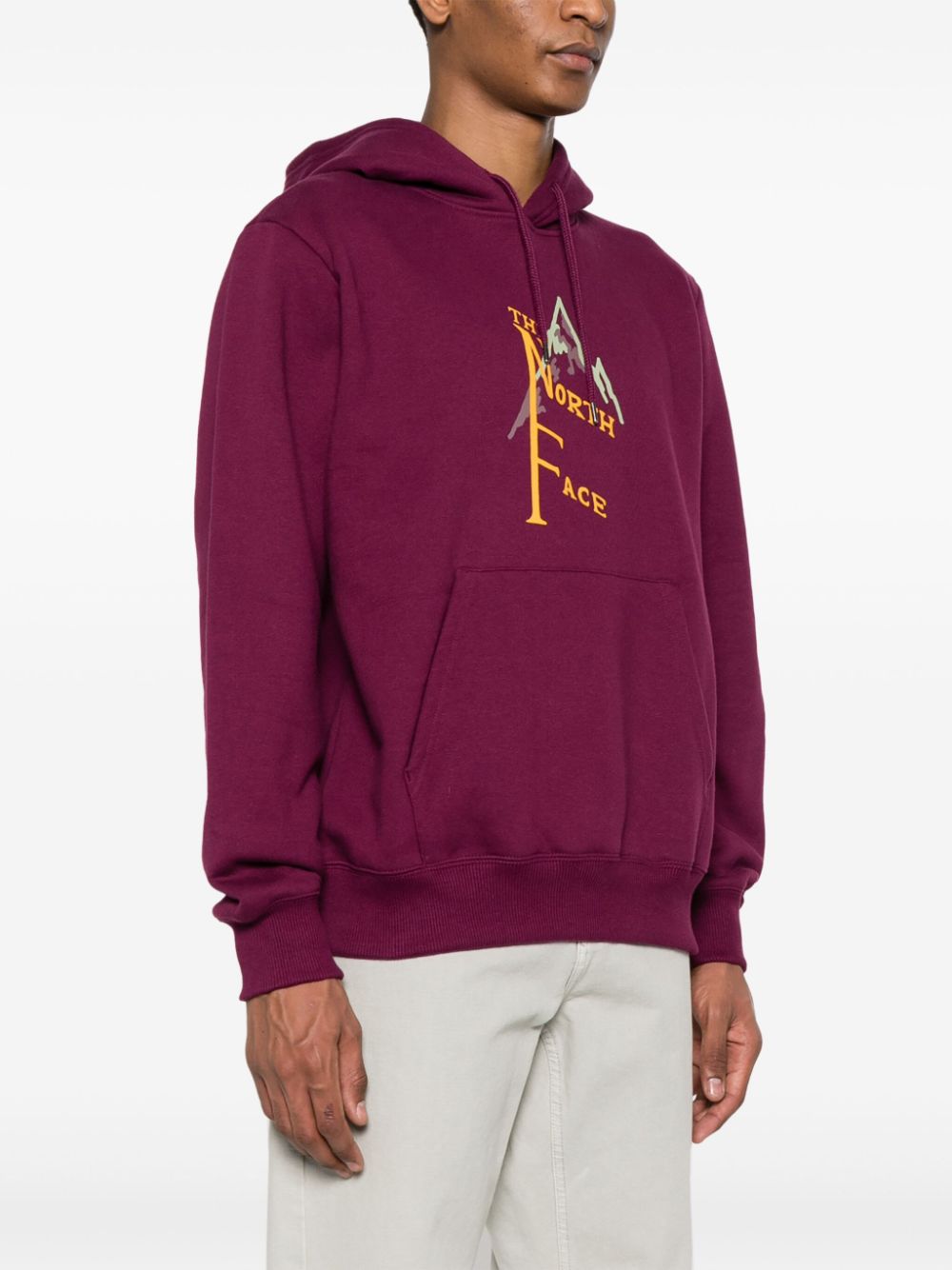 logo-print jersey hoodie