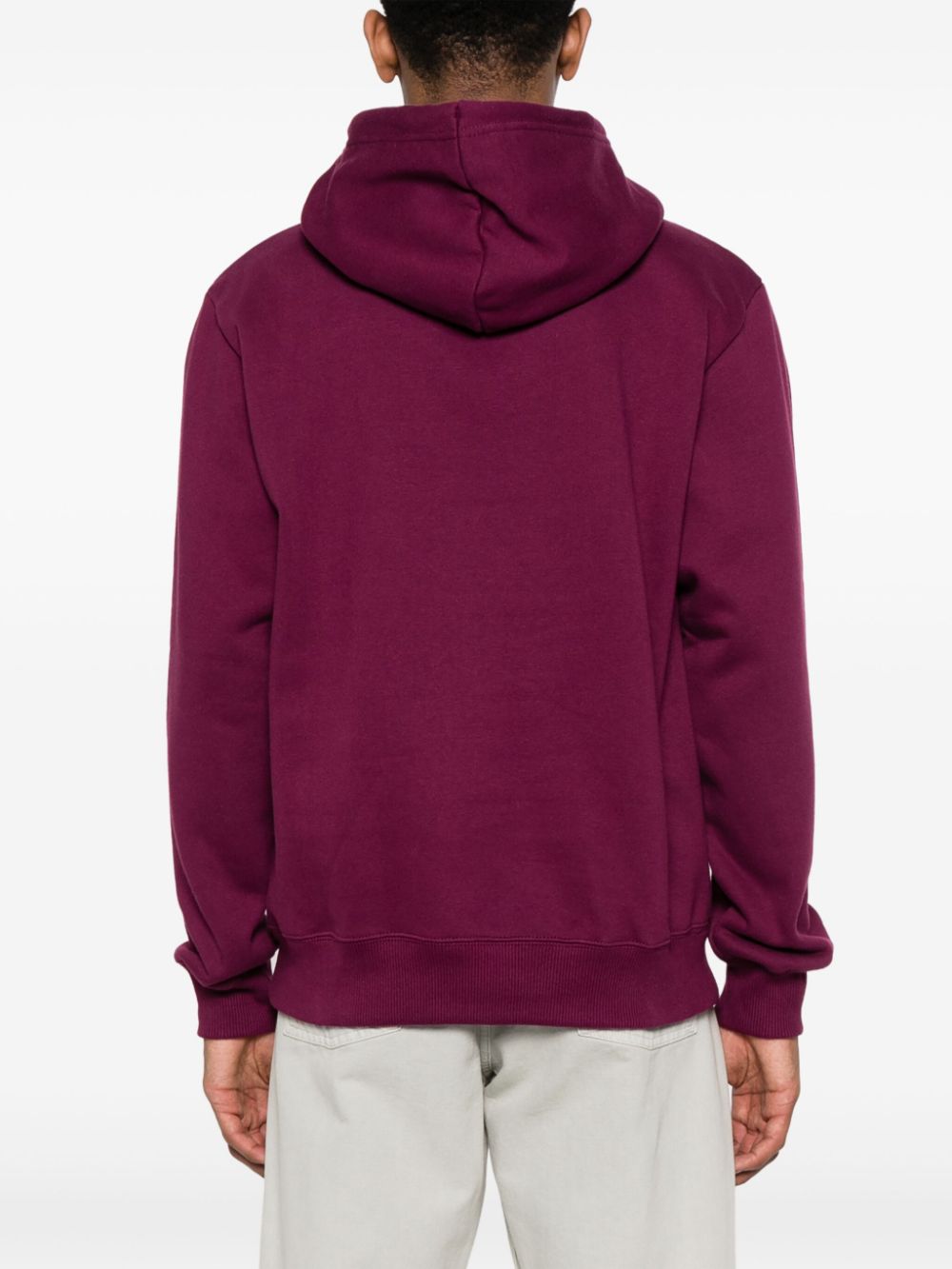 logo-print jersey hoodie