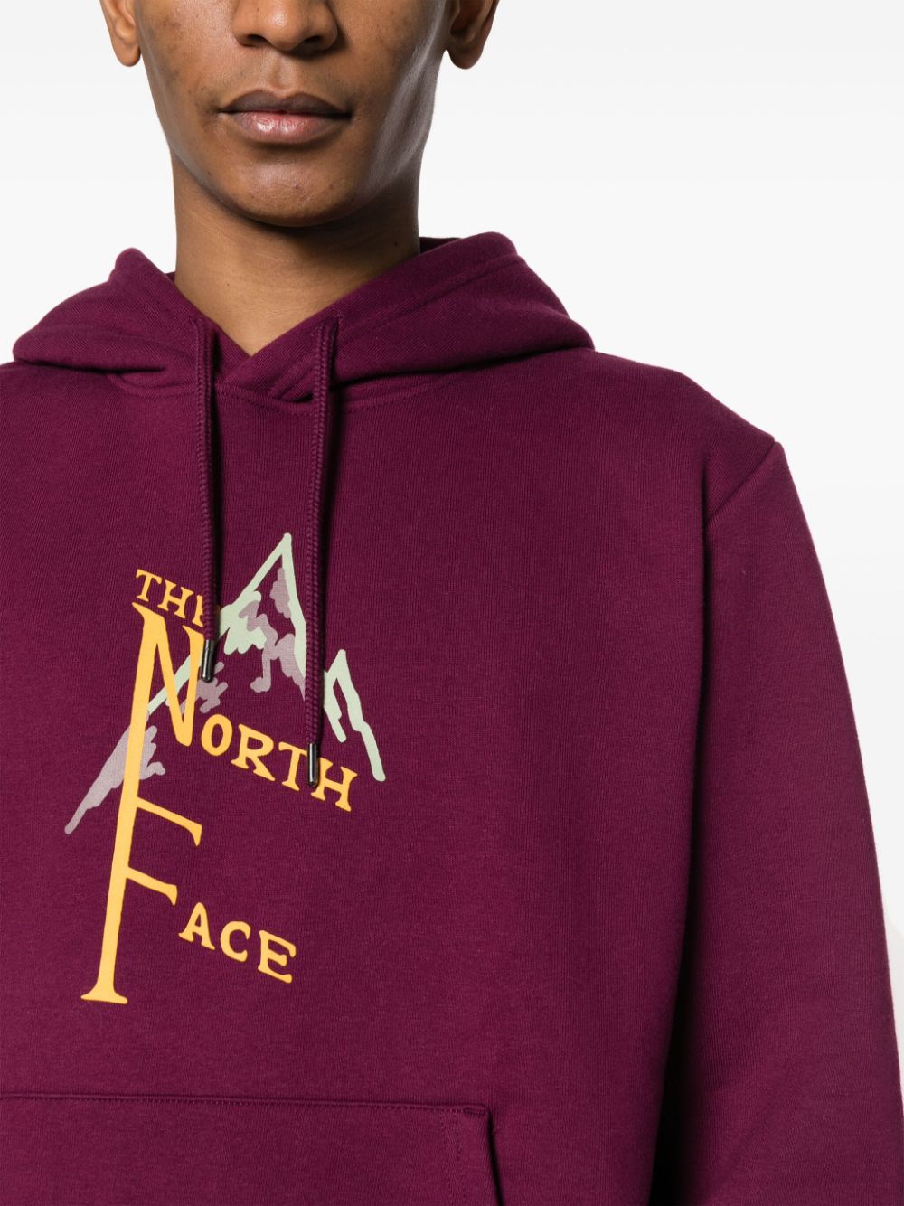 logo-print jersey hoodie