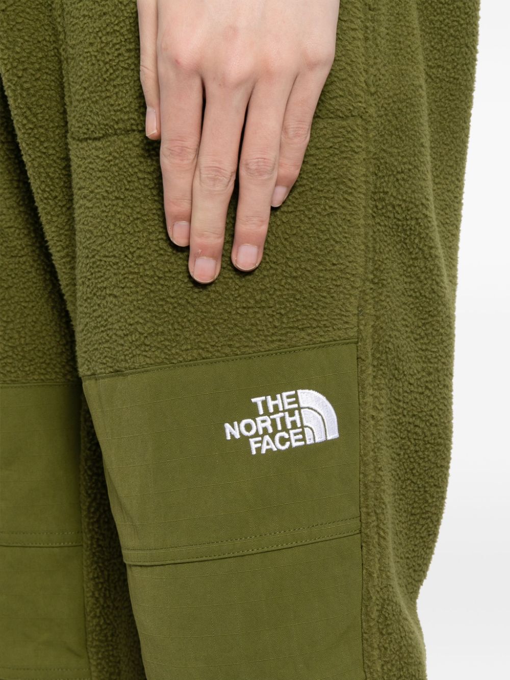 pantalon à empiècement polaire avec logo brodé