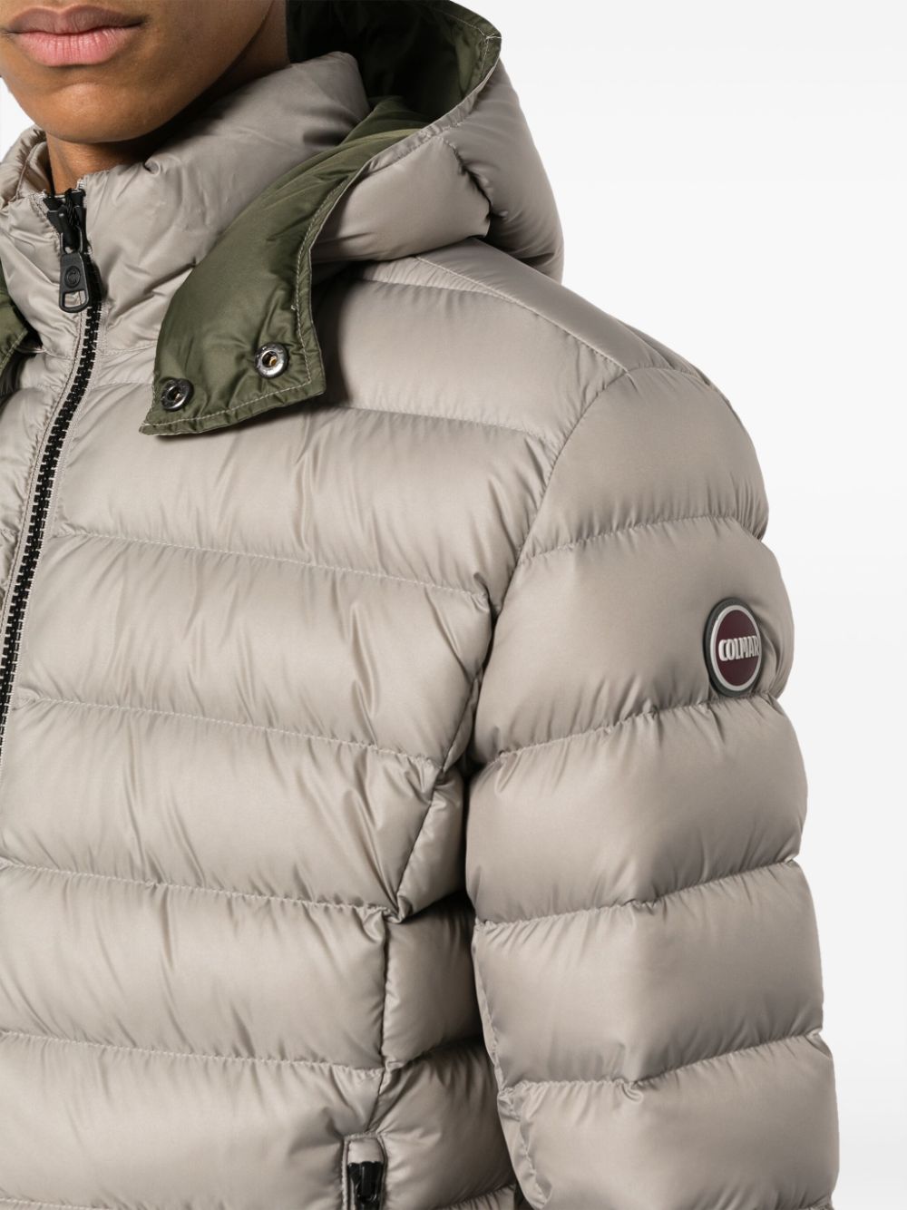 logo-patch padded jacket
