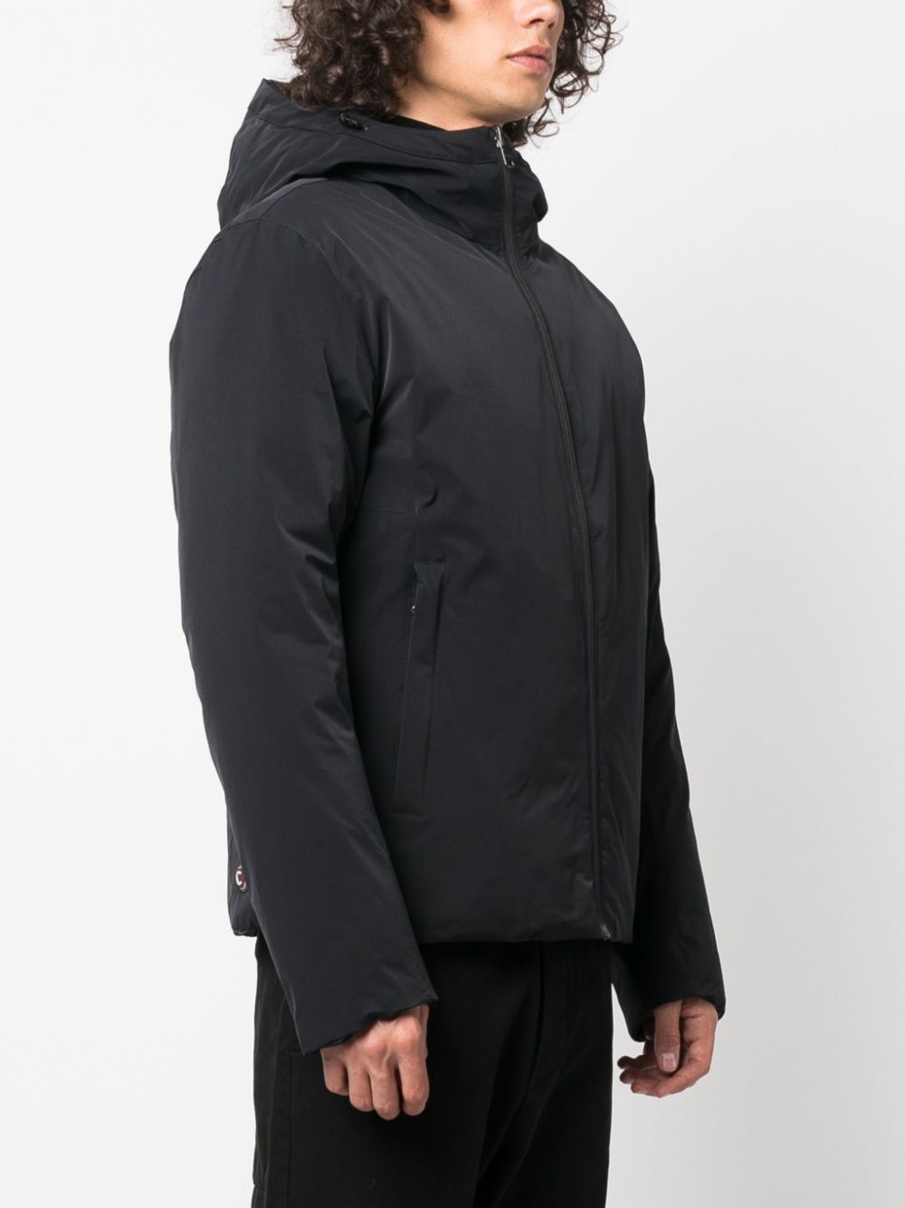 reversible hooded puffer jacket