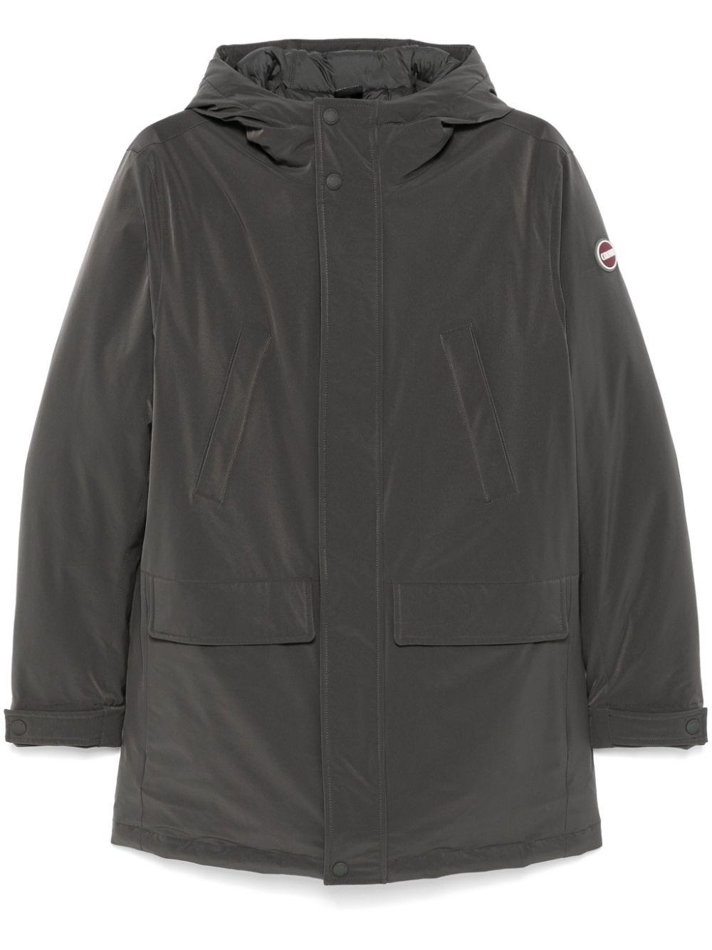 manteau avec logo en relief