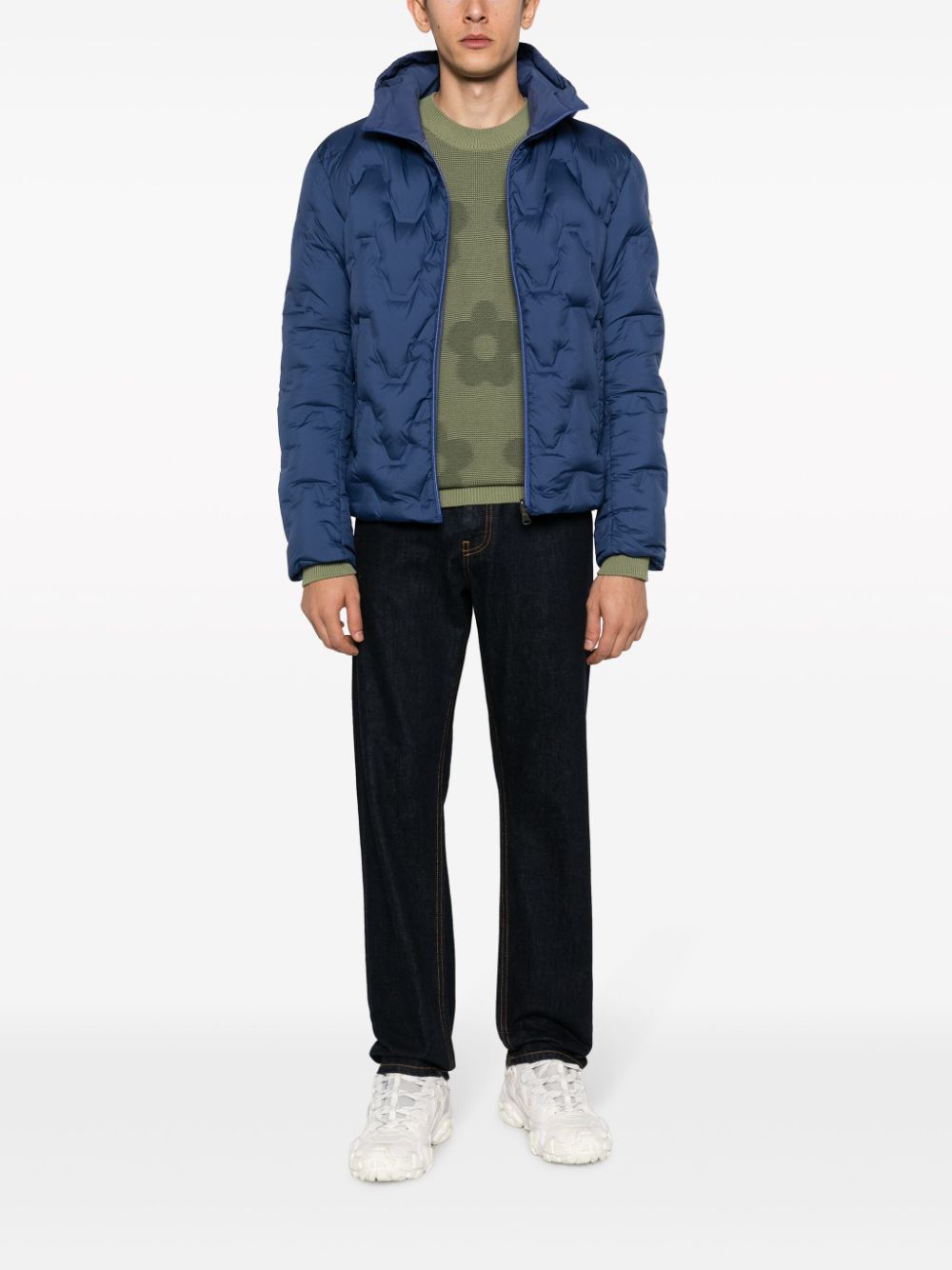 reversible hooded padded jacket