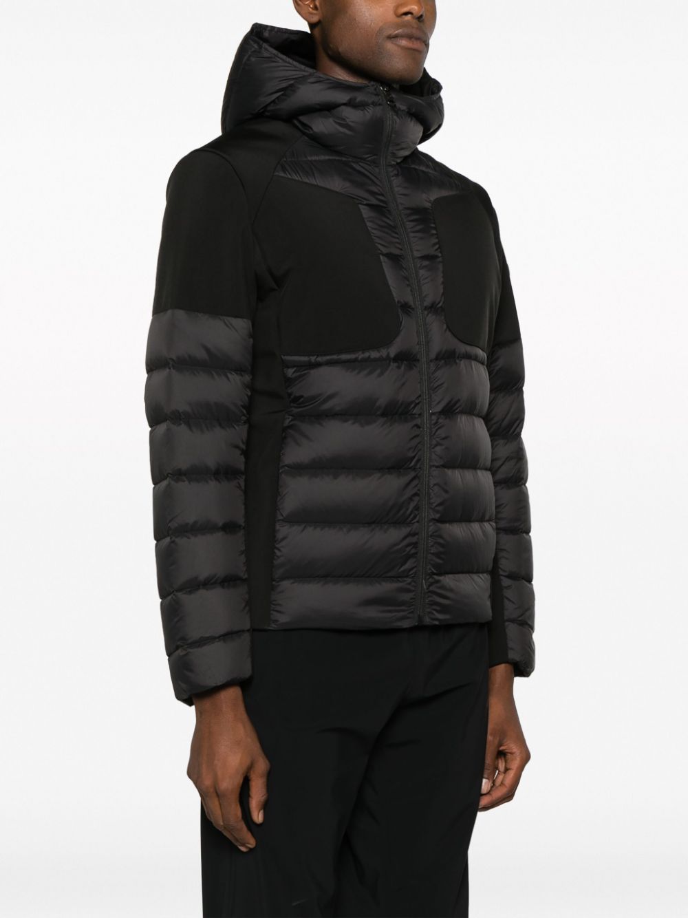 hooded zip-up padded jacket