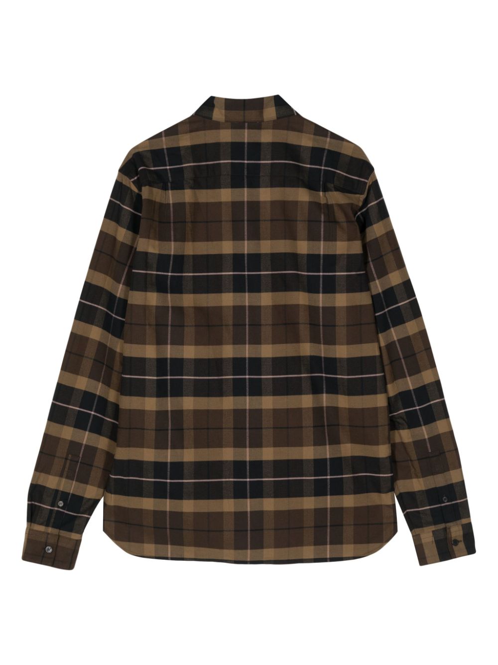 chemise à carreaux avec logo brodé