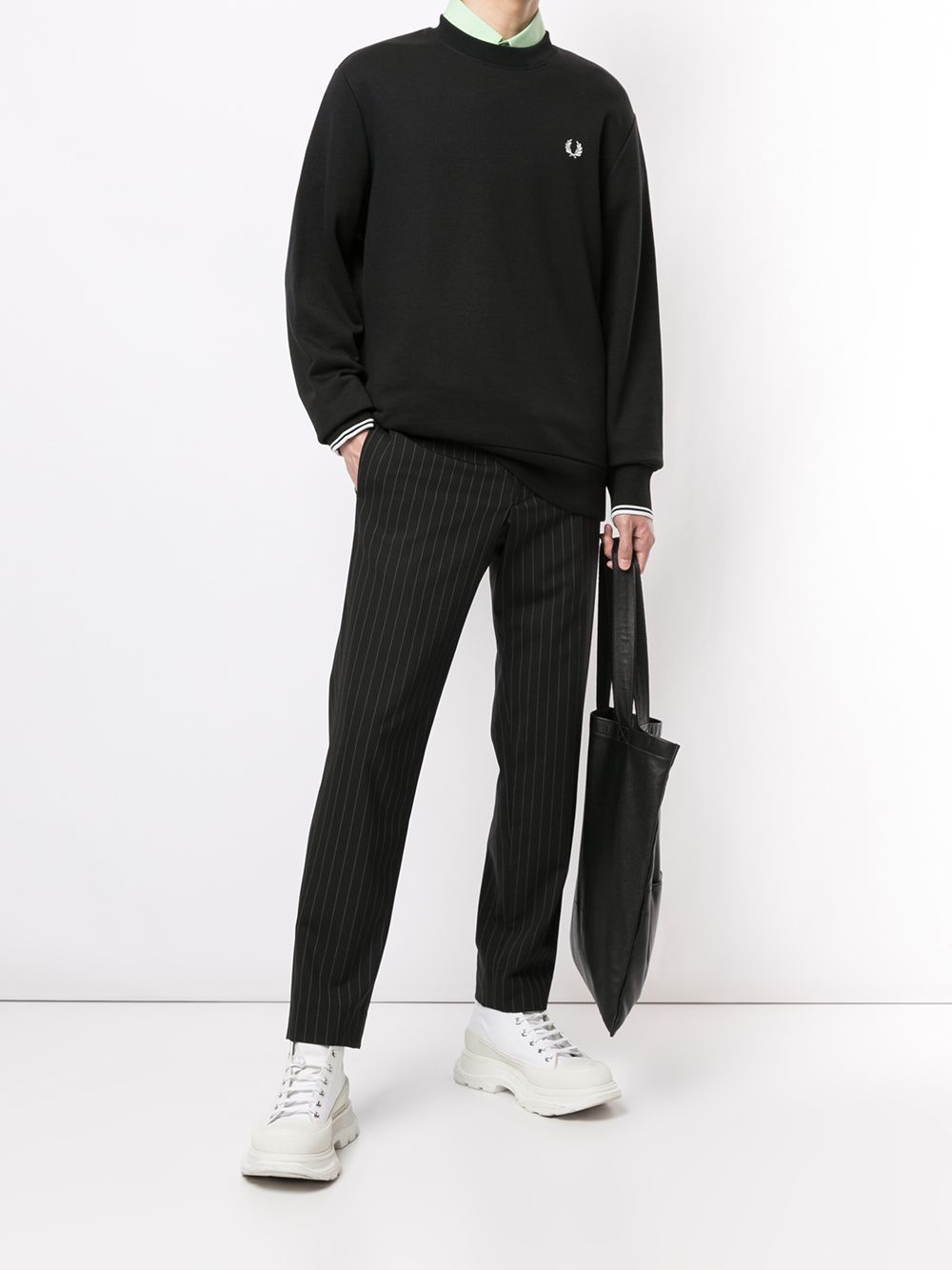 embroidered logo crew-neck sweatshirt