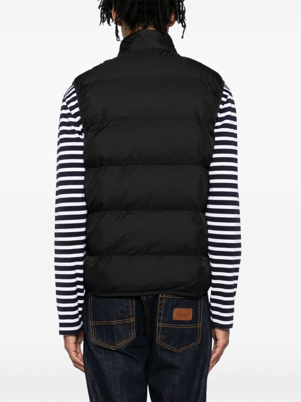 logo-embroidered padded jacket