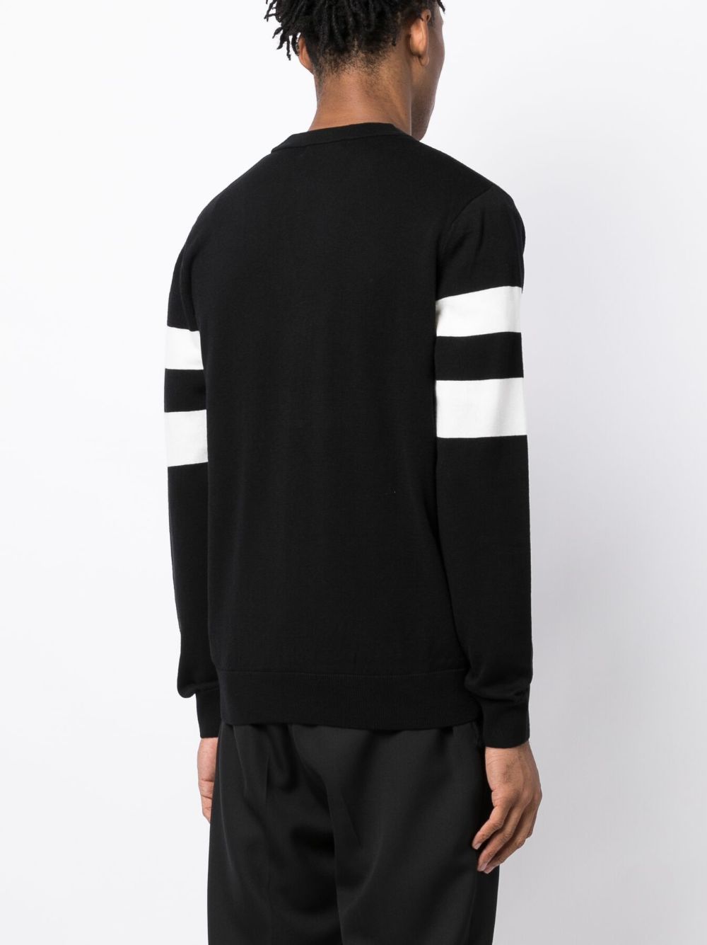 logo-embroidered button-up cardigan