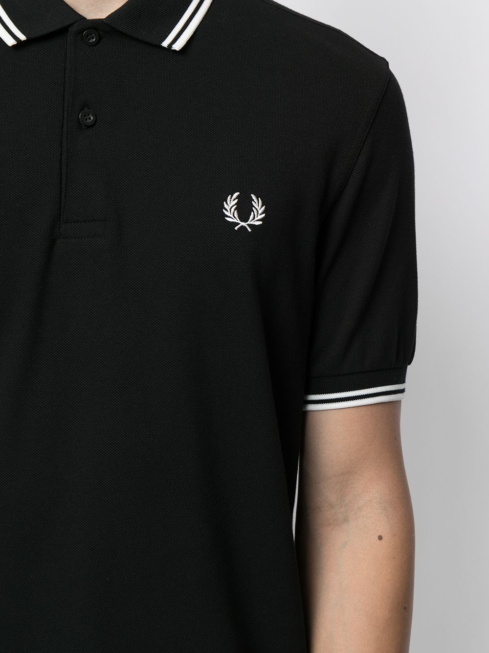 Polo en coton à double liseré
