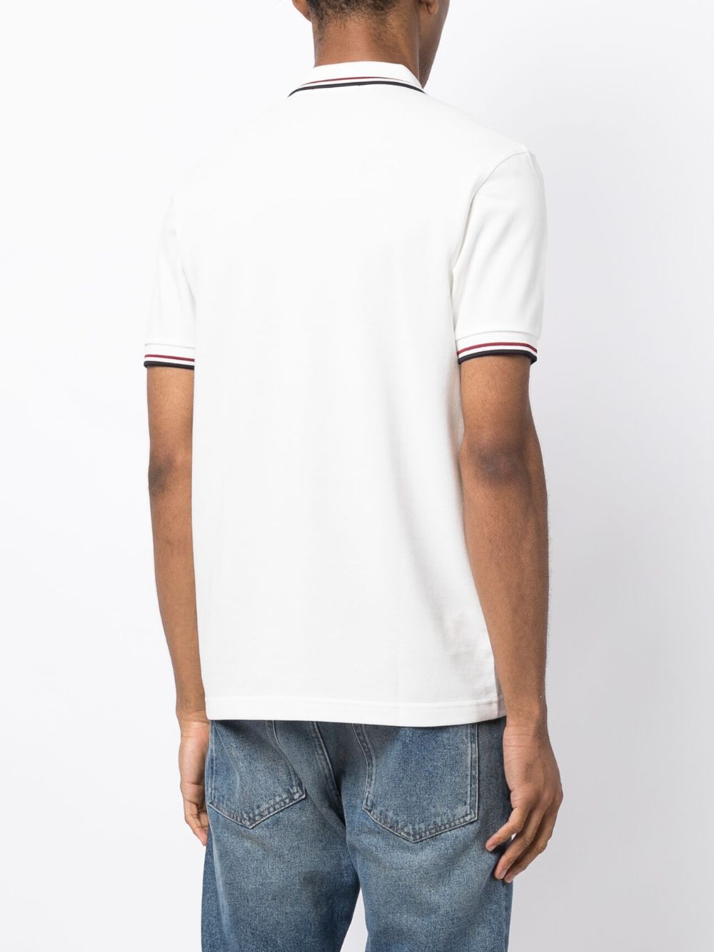 contrast-trim cotton polo shirt