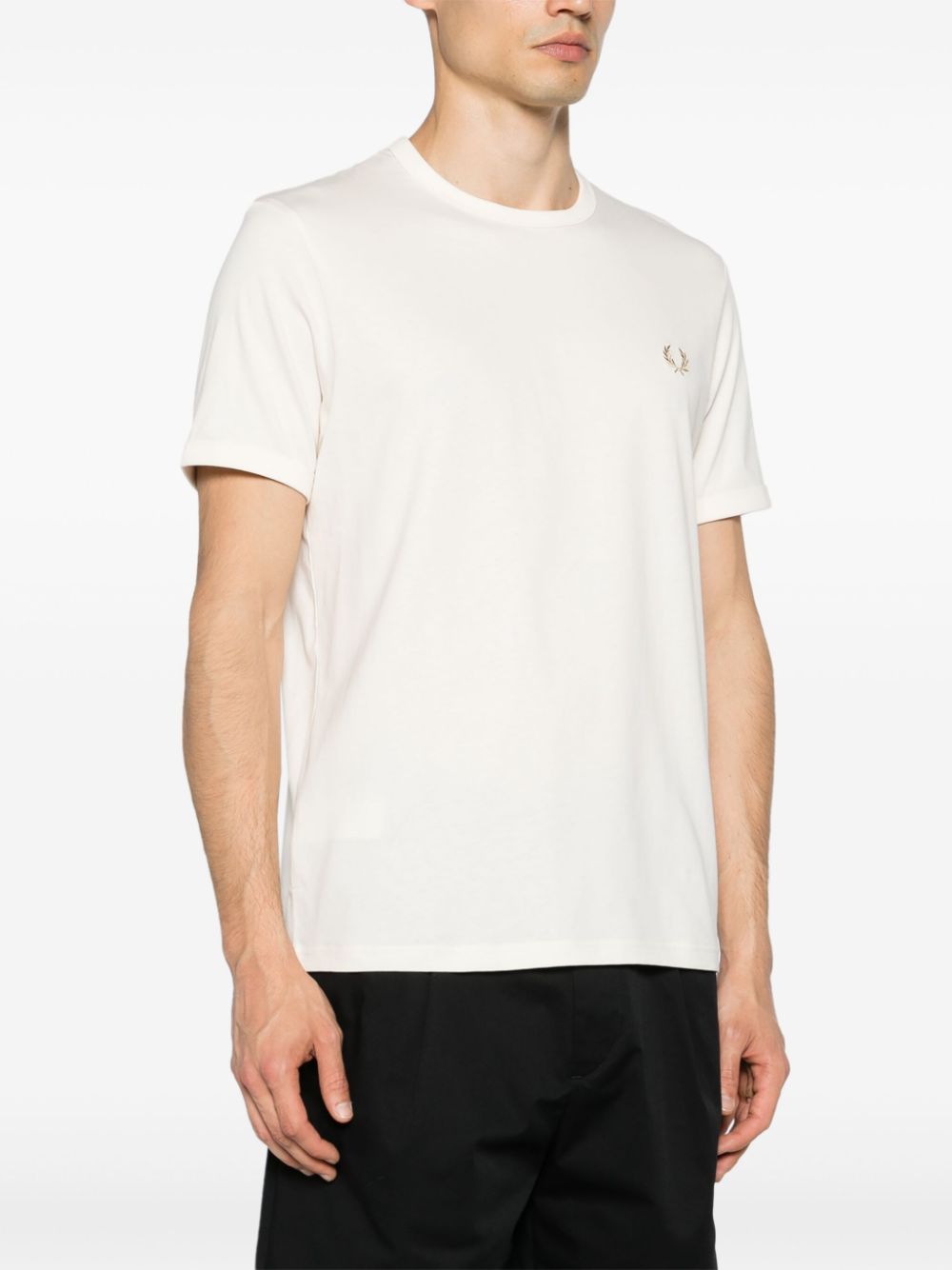 logo-embroidered cotton T-shirt