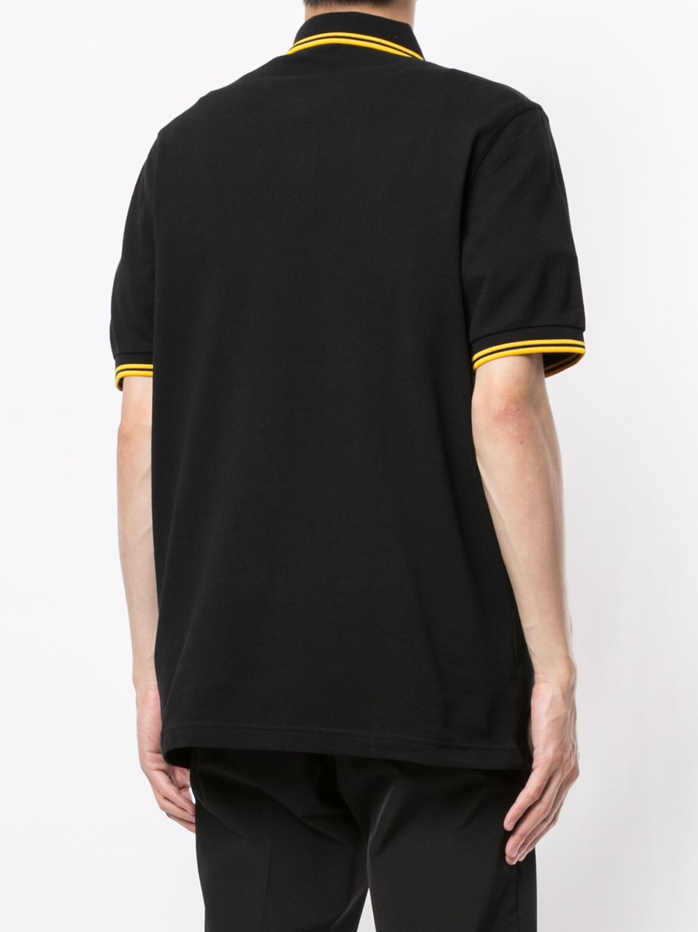 stripe-trim logo polo shirt