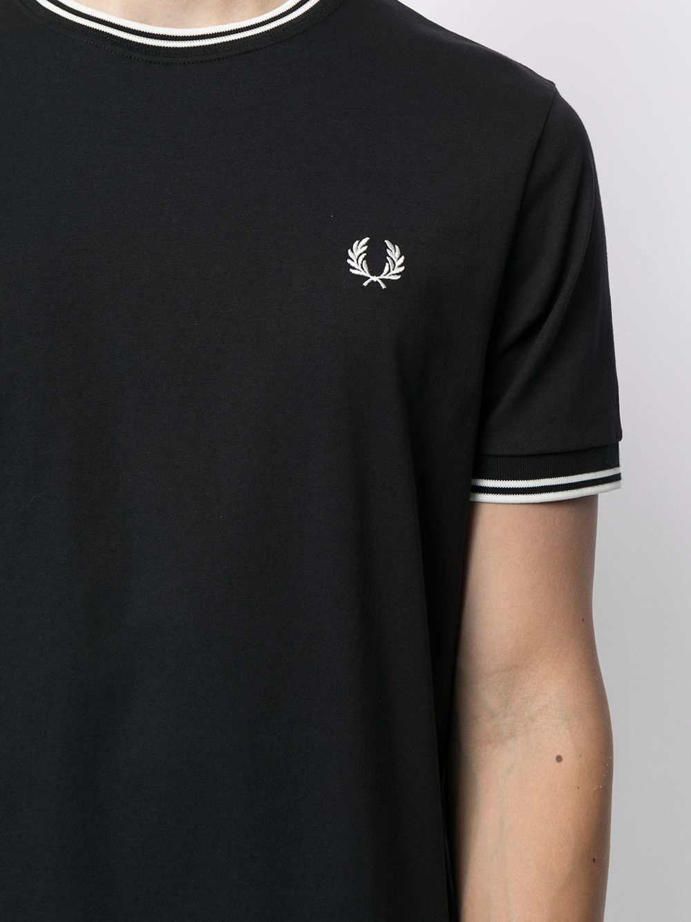 logo-embroidered cotton T-shirt