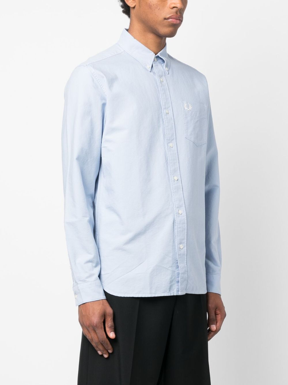 logo-embroidery cotton shirt