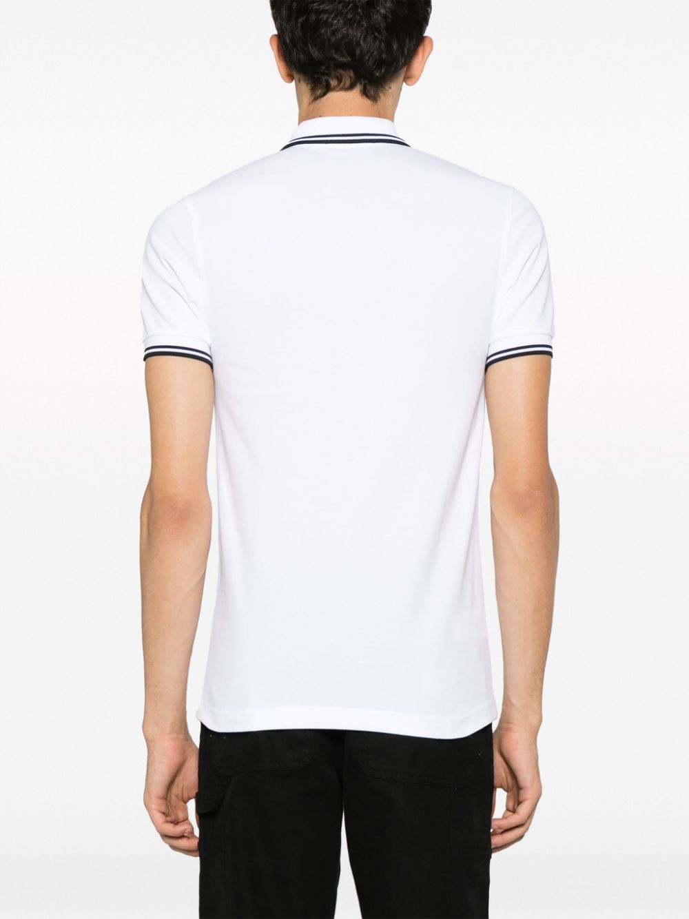 logo-embroidered cotton polo shirt