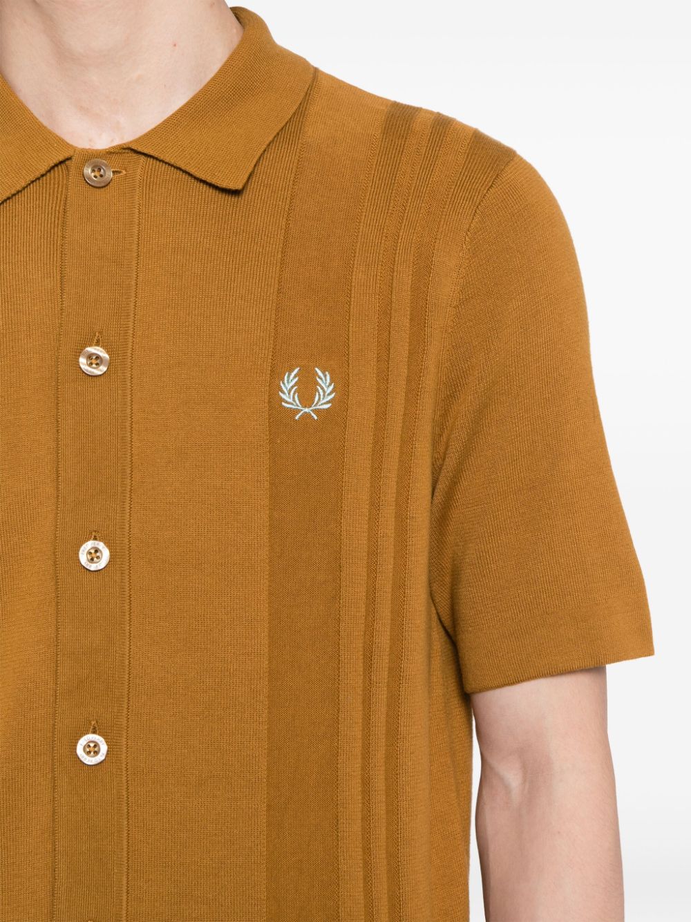logo-embroidered cotton shirt