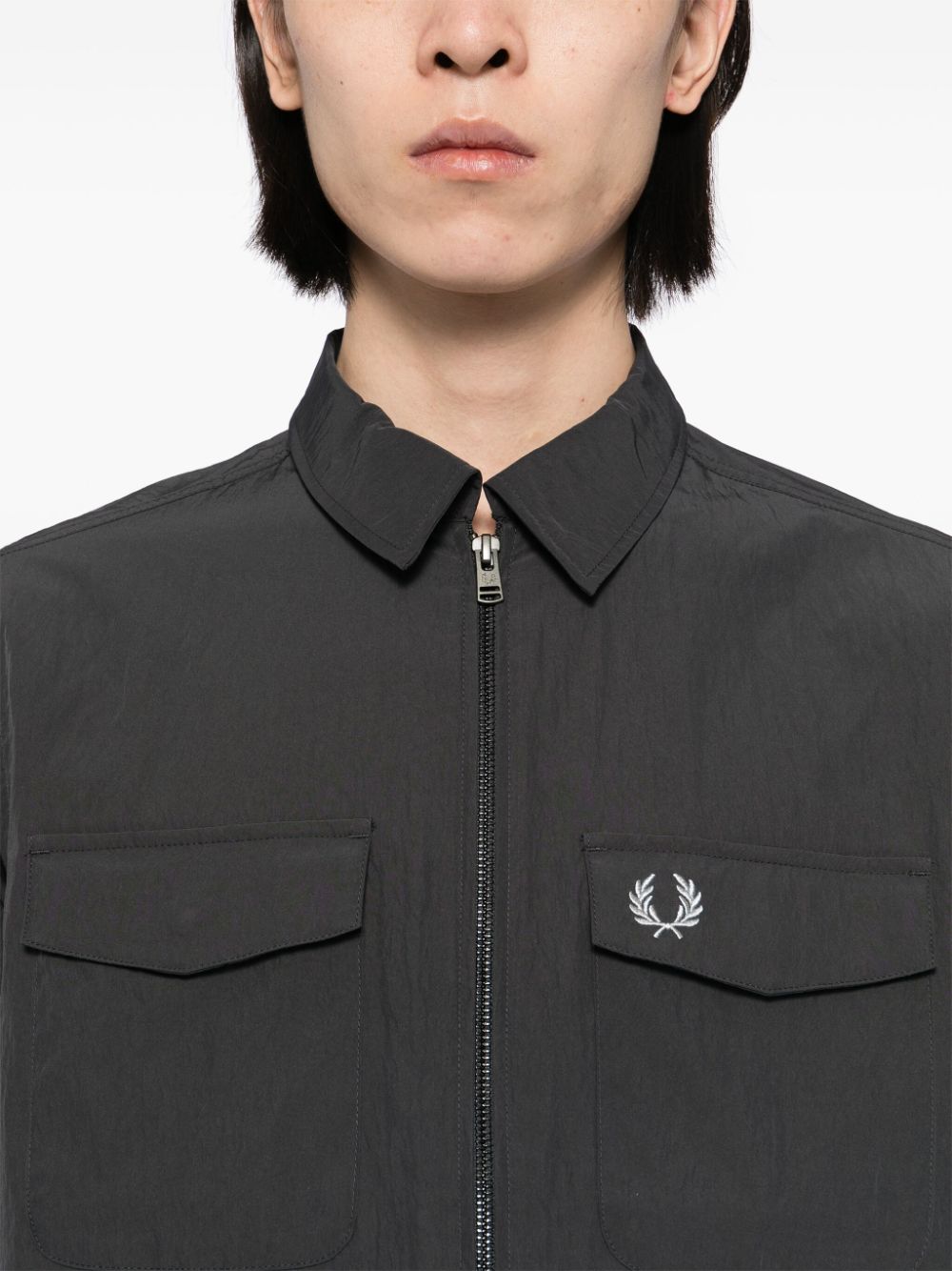 zip-up shirt jacket