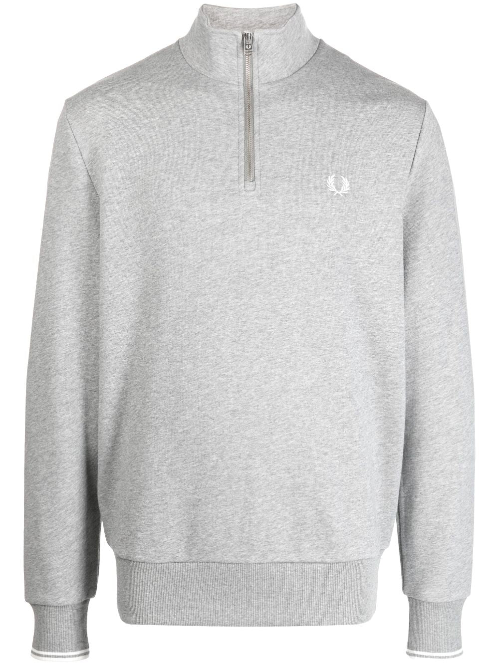 embroidered-logo zipped sweatshirt