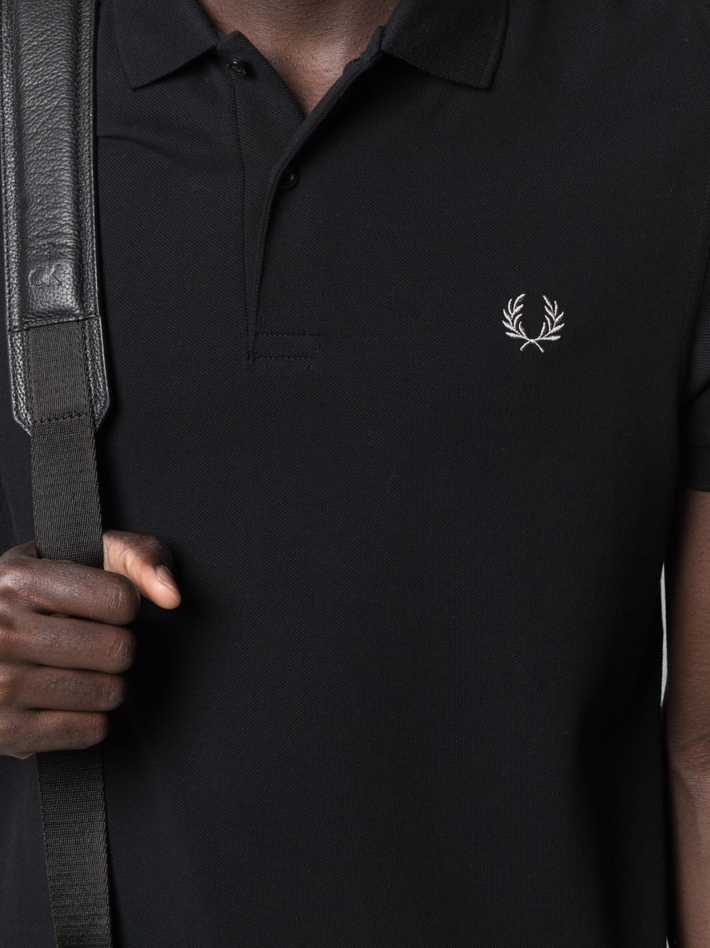 embroidered logo polo shirt