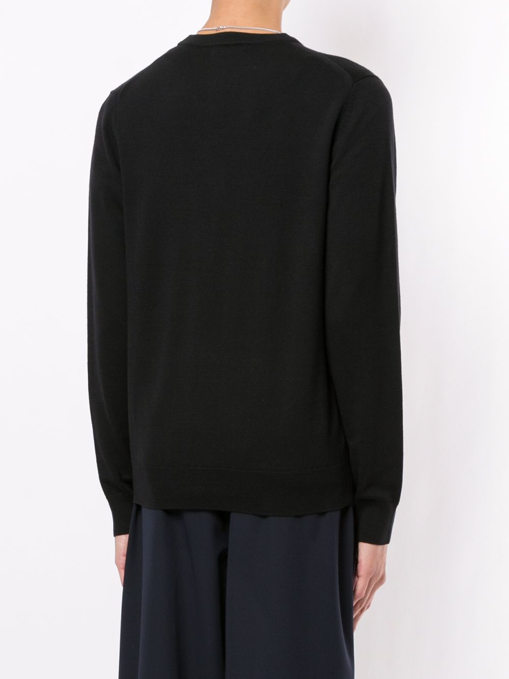 logo-embroidered cardigan