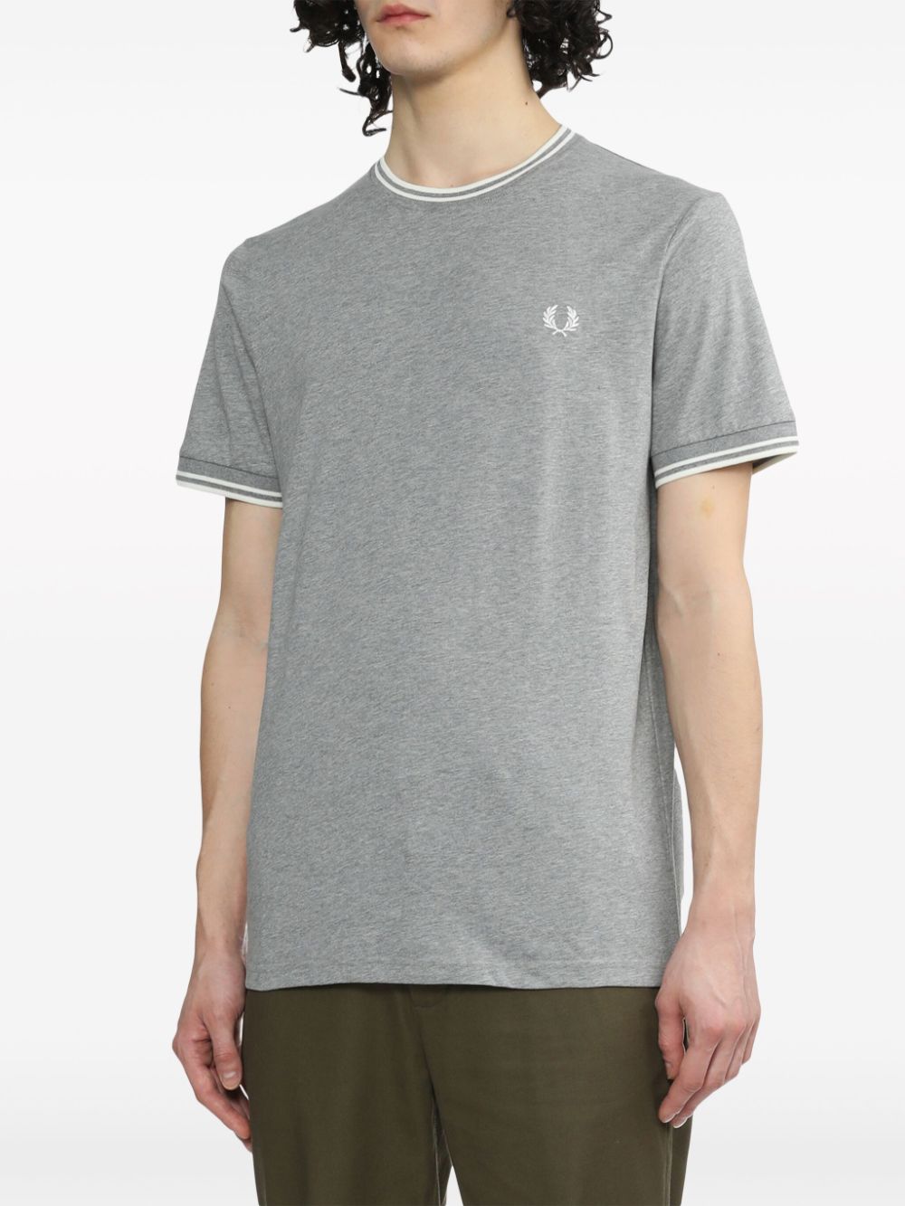 t-shirt en coton avec logo brodé