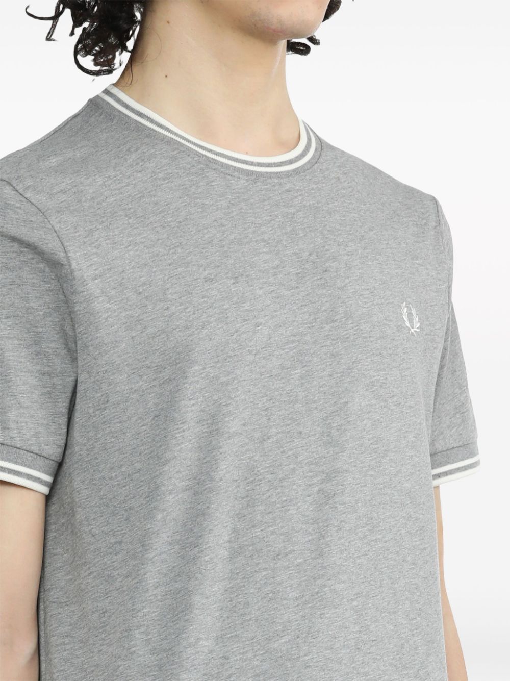 t-shirt en coton avec logo brodé