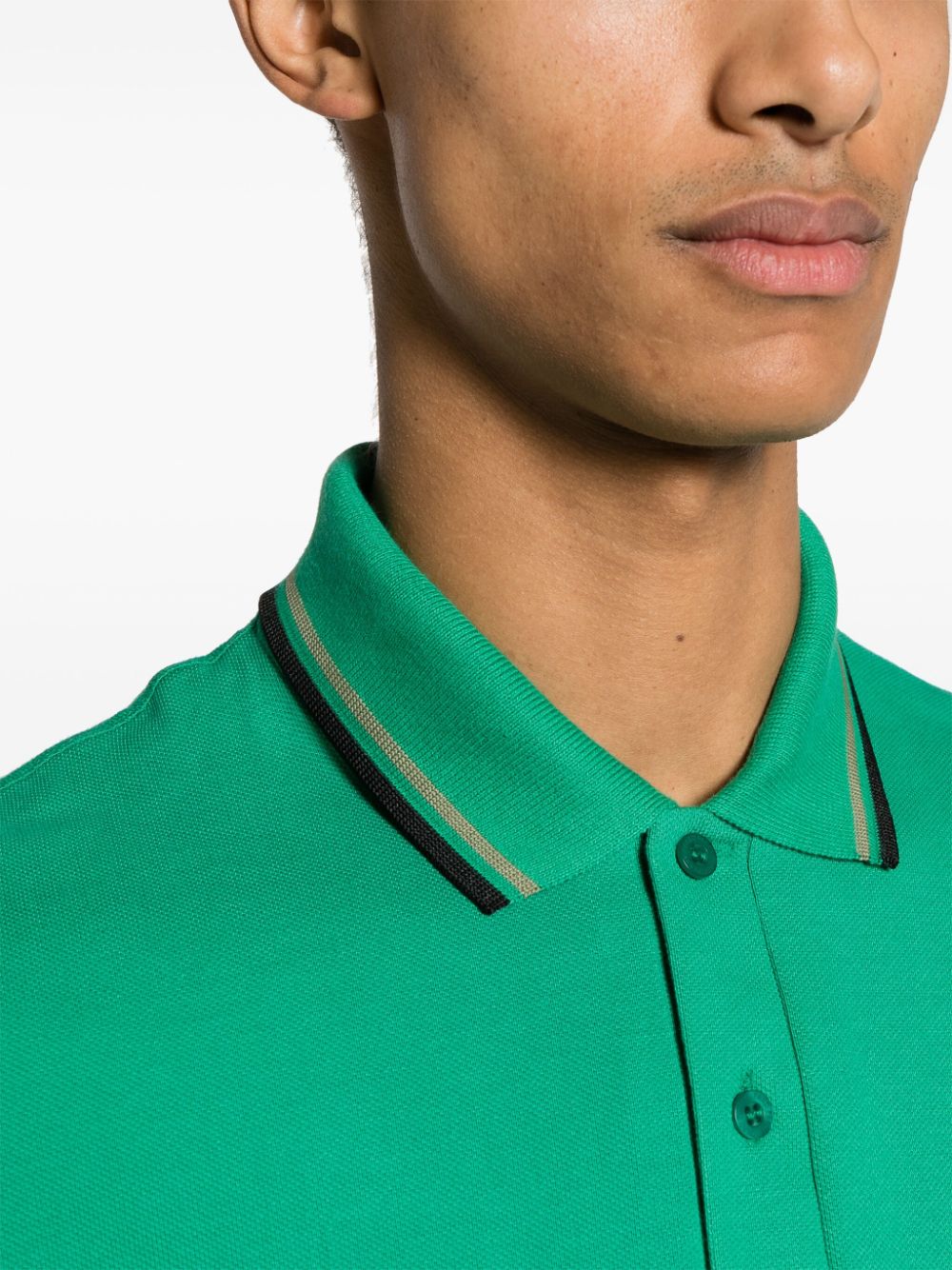 logo-embroidered cotton polo shirt