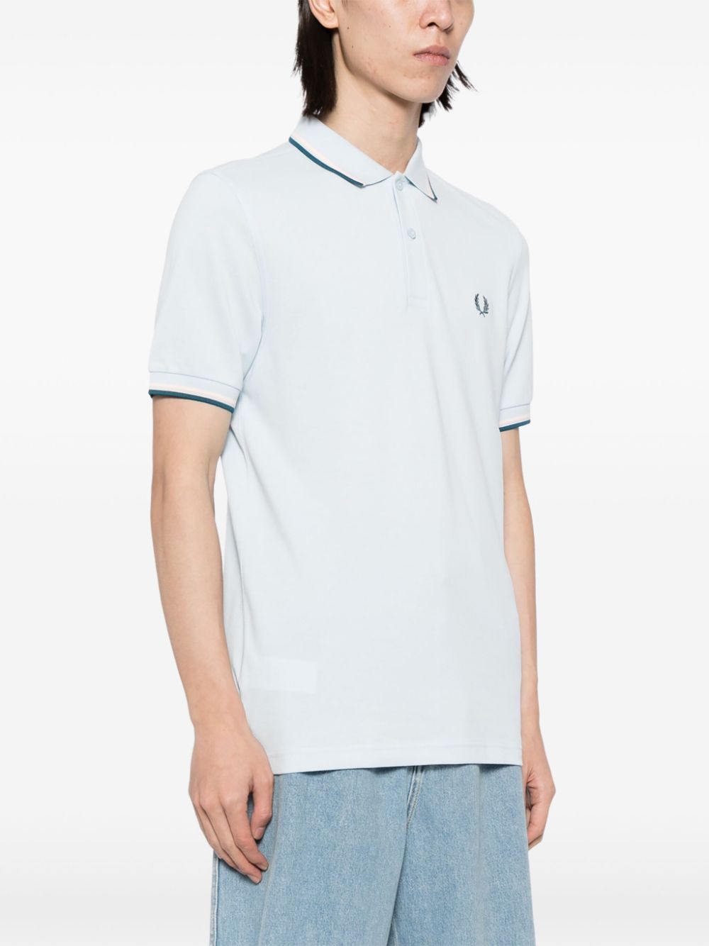 logo-embroidered cotton polo shirt
