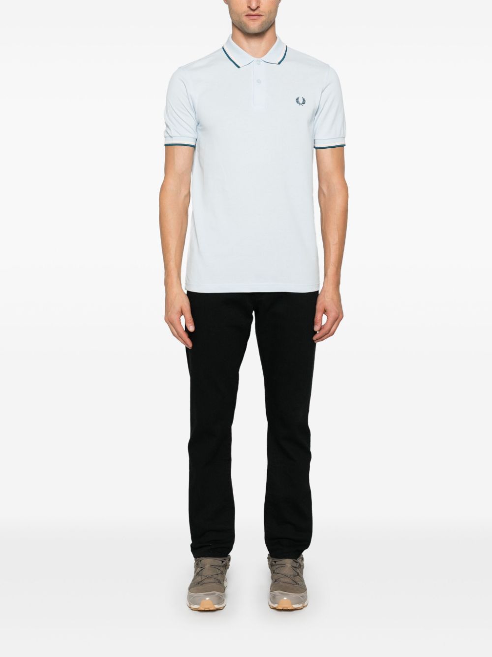 logo-embroidered polo shirt
