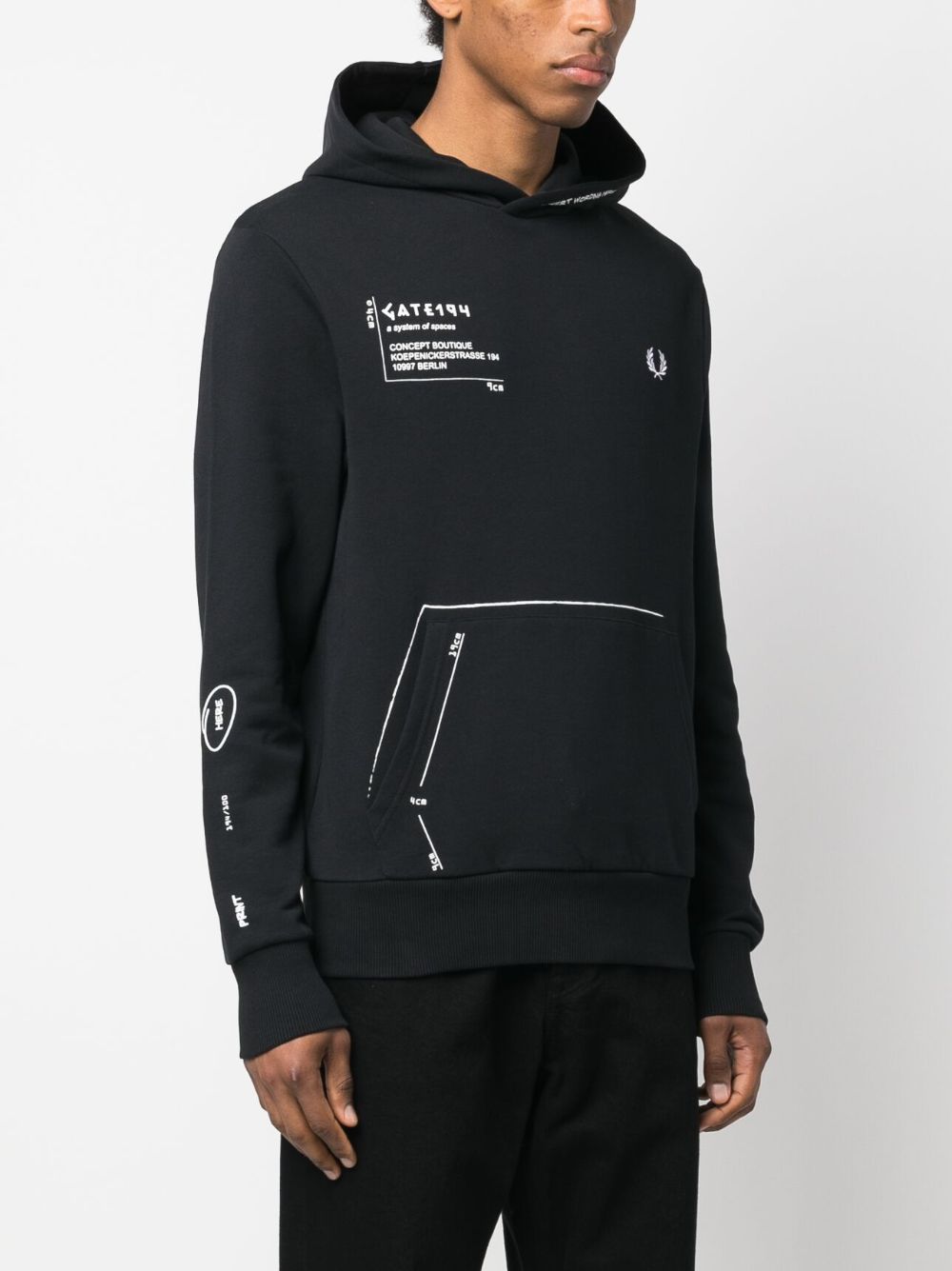 x GATE194 signature-print hoodie