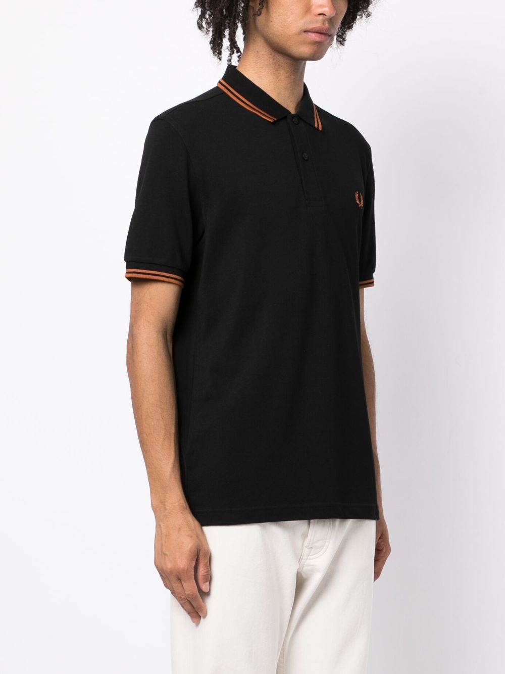 embroidered-logo polo shirt