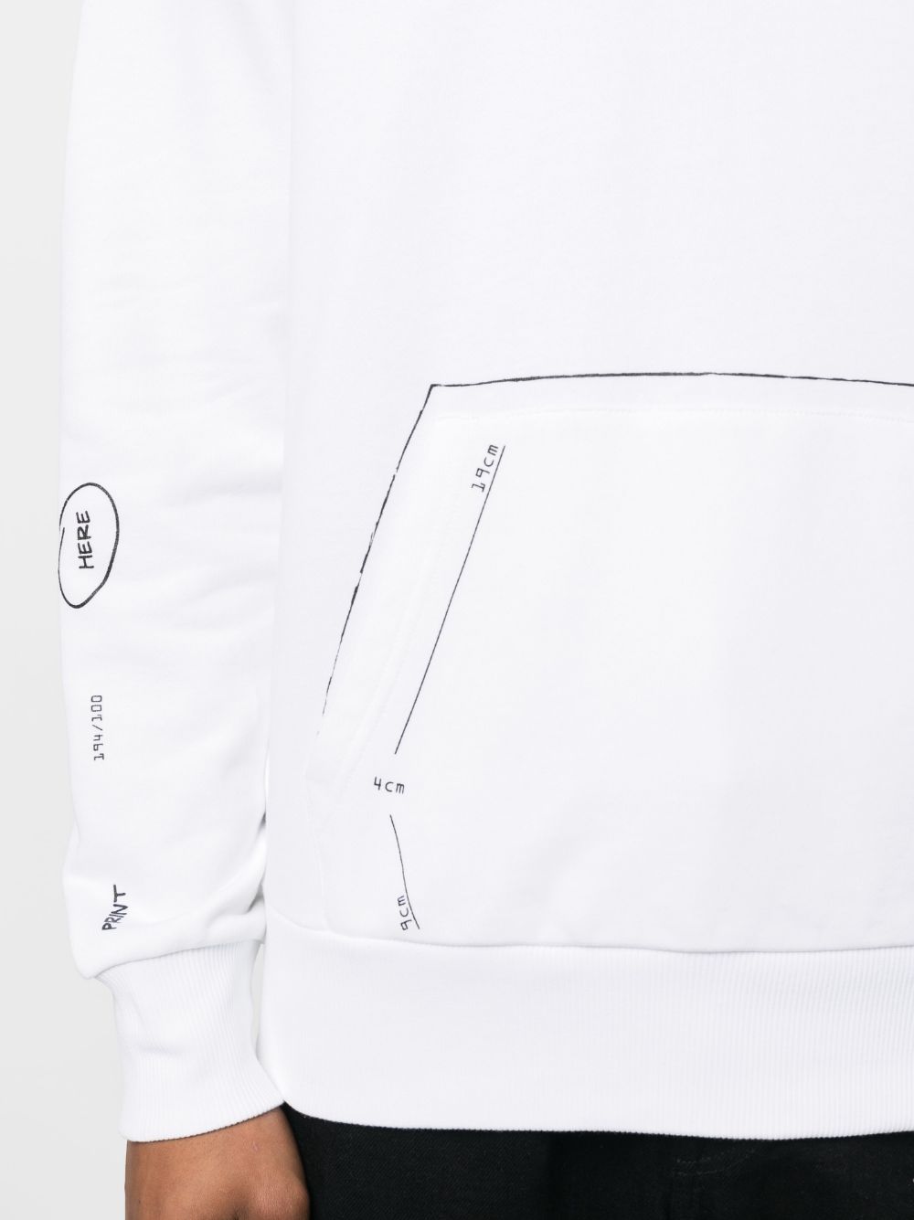 x GATE194 signature-print hoodie