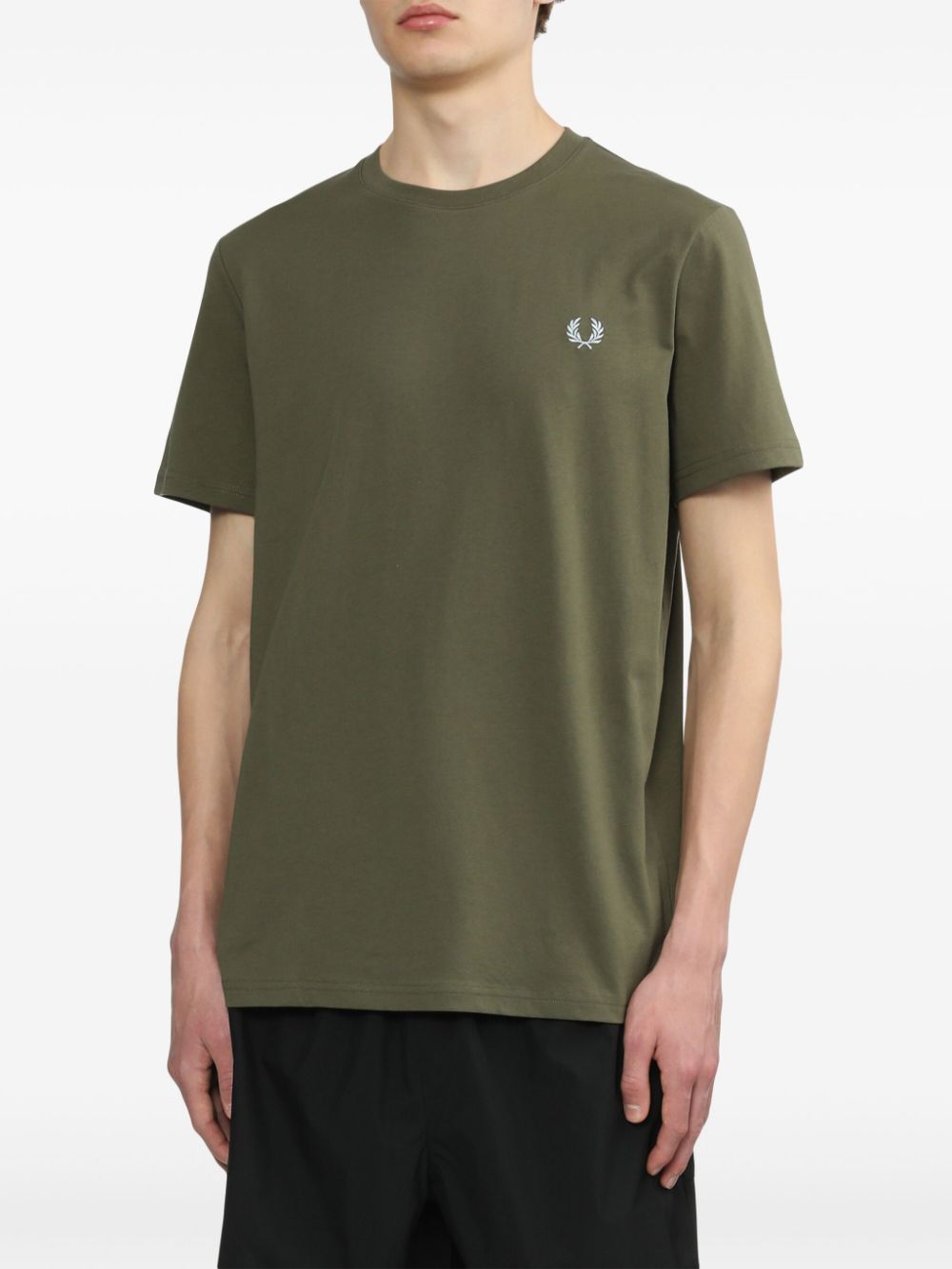 logo-embroidered cotton T-shirt