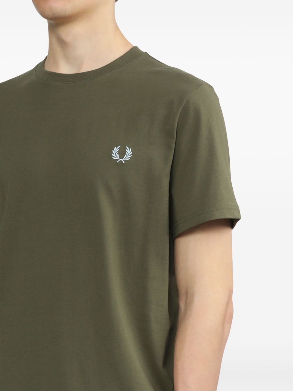 logo-embroidered cotton T-shirt