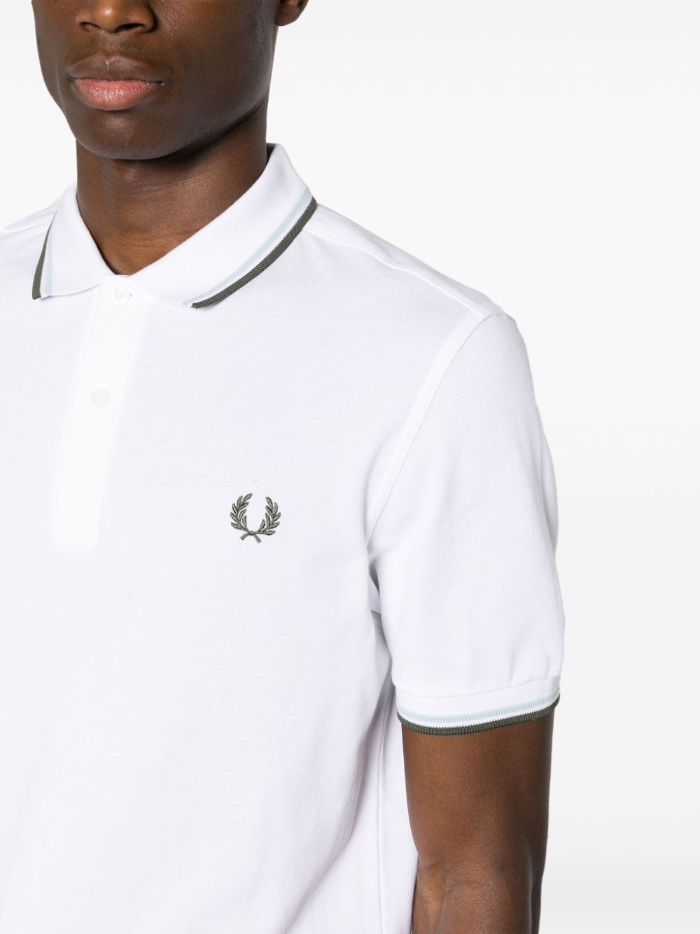 Polo en coton à double liseré