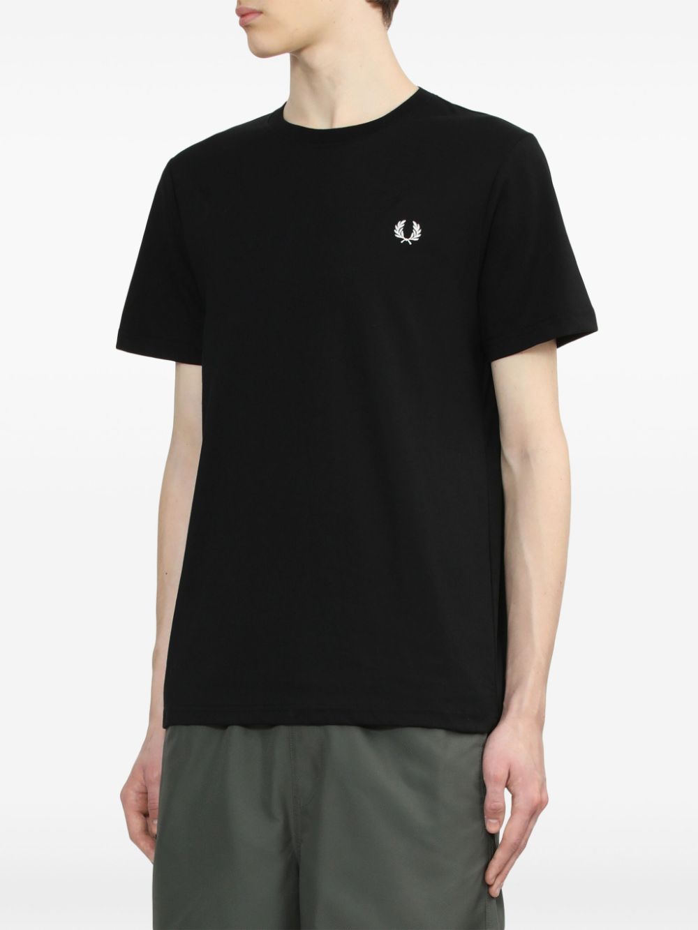 logo-embroidered cotton T-shirt