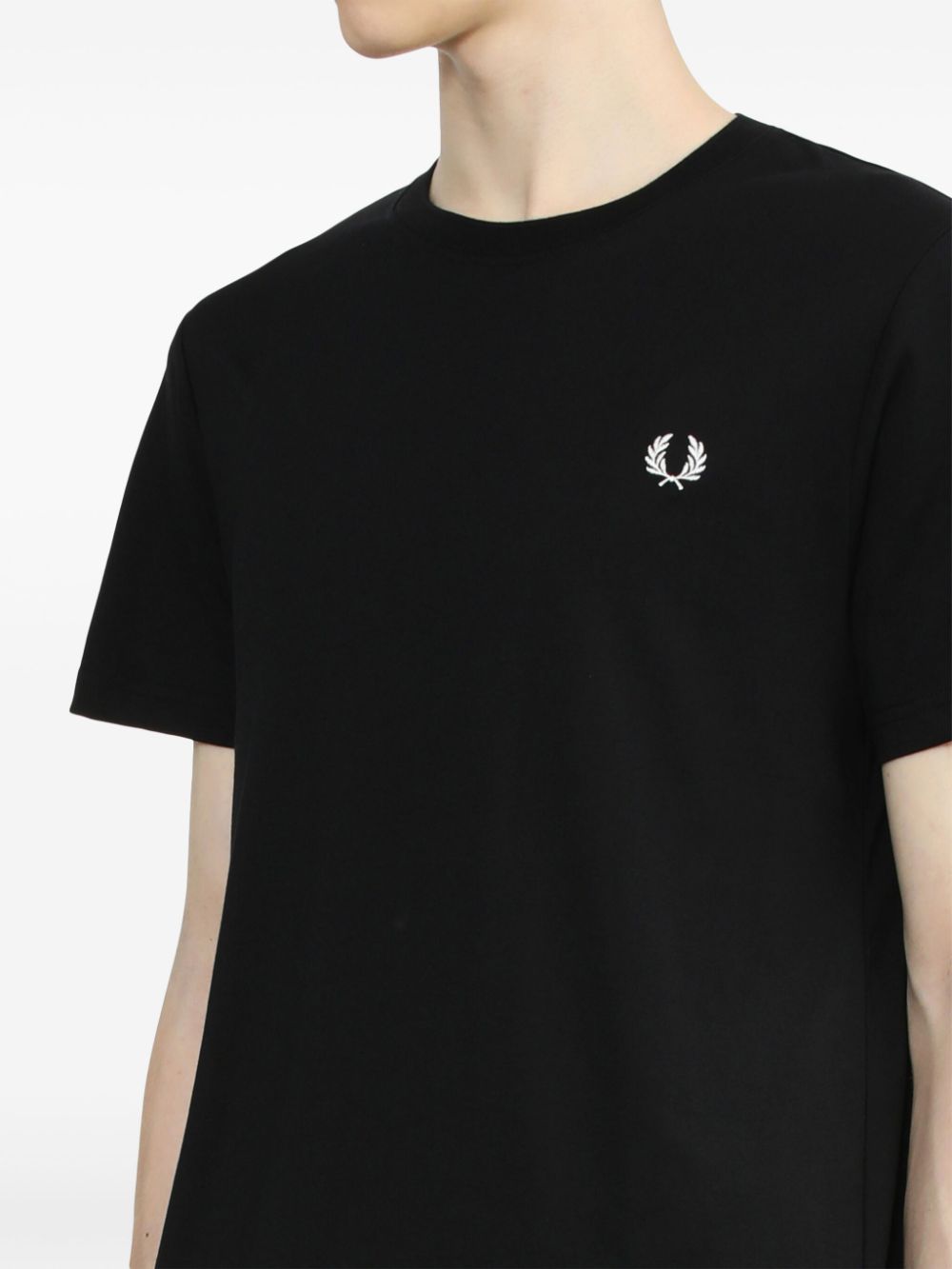 logo-embroidered cotton T-shirt