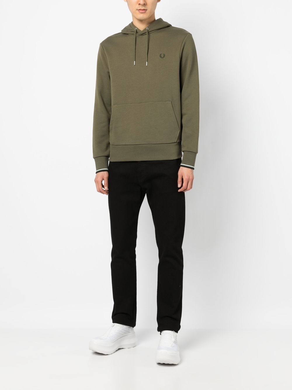 Sweat à capuche avec cordon de serrage et logo brodé