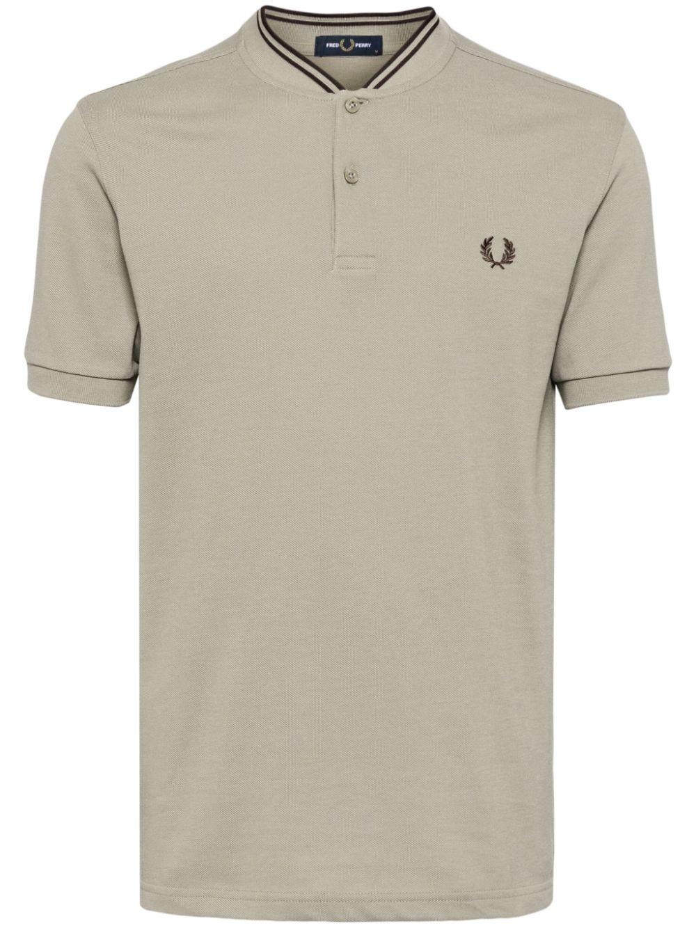 stripe-trim cotton polo shirt