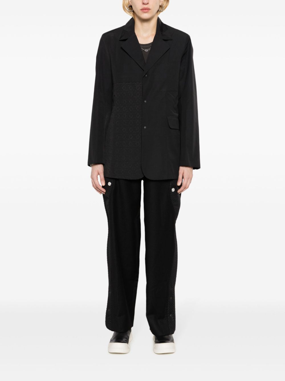 blazer à simple boutonnage découpé