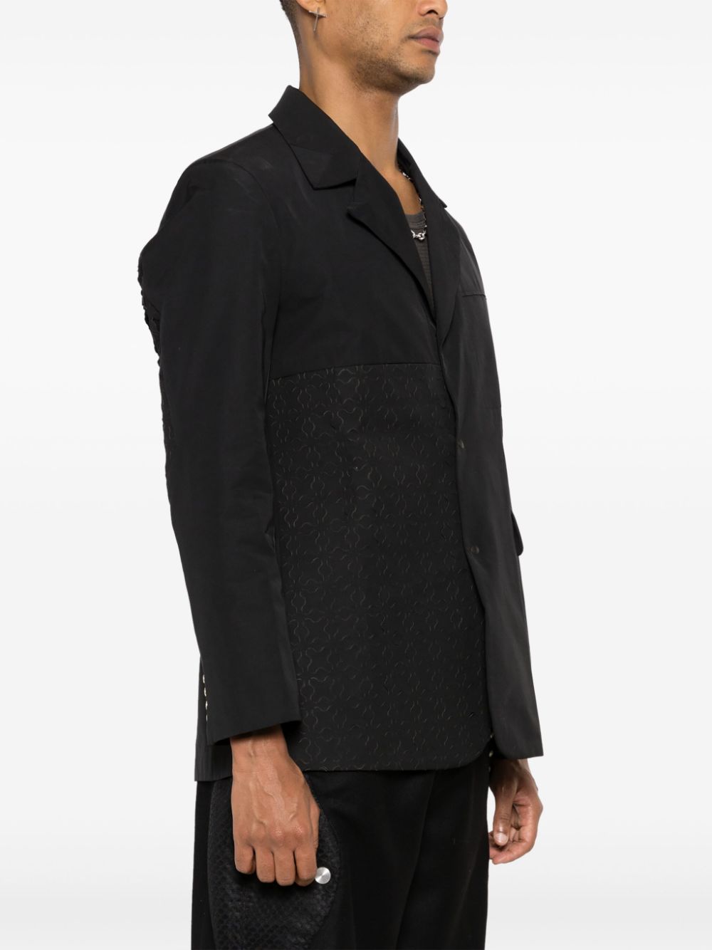 blazer à simple boutonnage découpé