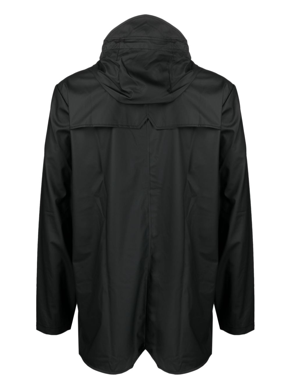 veste de pluie boutonnée à capuche avec cordon de serrage