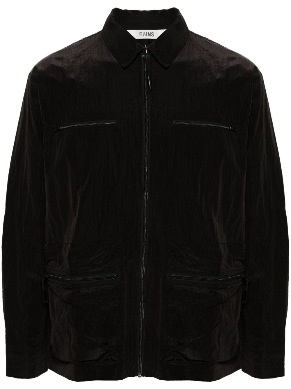Kano crinkled-finish overshirt