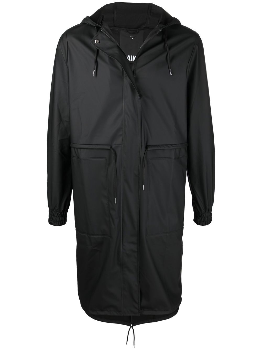 imperméable à capuche avec cordon de serrage