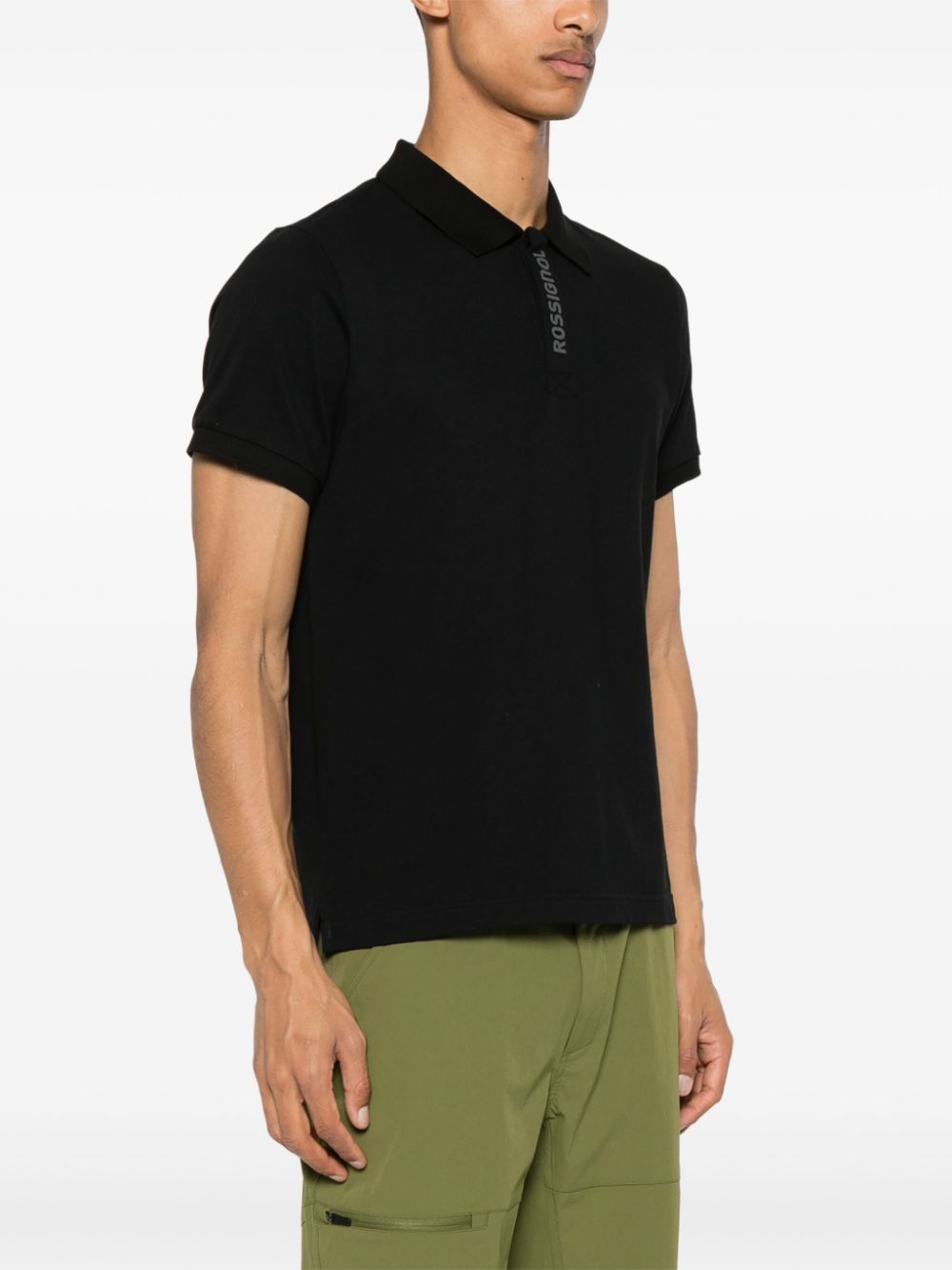 logo-tape polo shirt