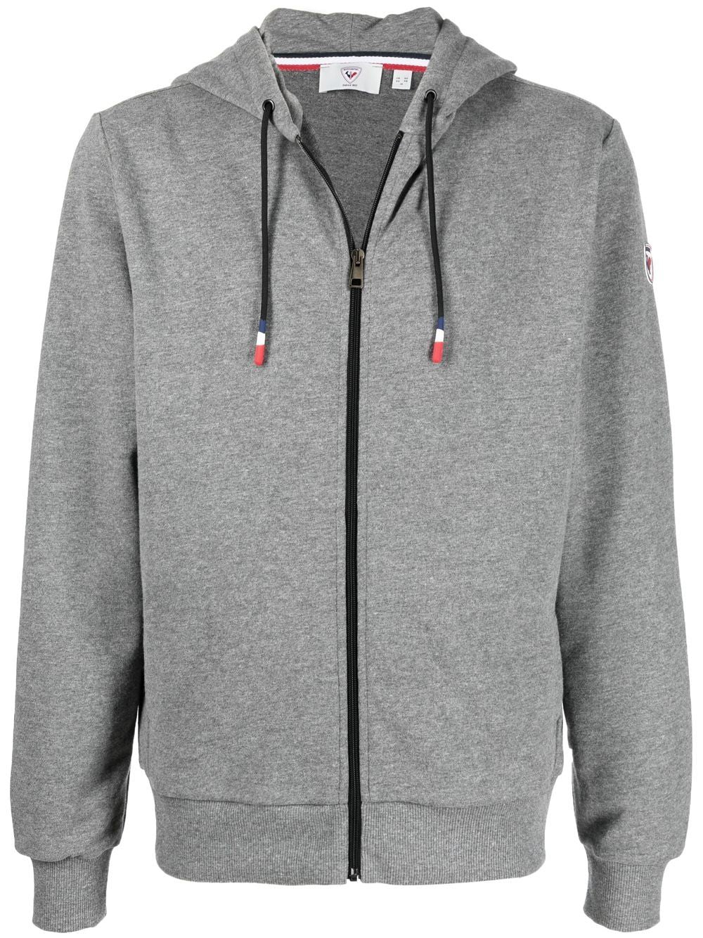 logo-print zip-up hoodie