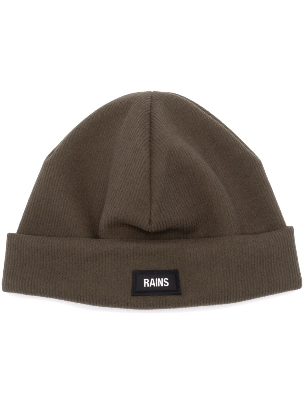 logo-appliqué ribbed beanie