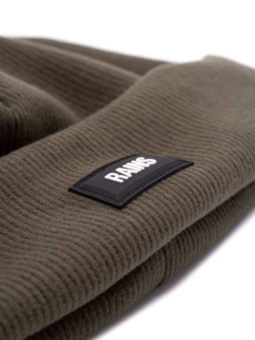 logo-appliqué ribbed beanie